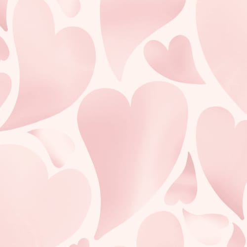 Pink Psychedelic Heart Print Wallpaper