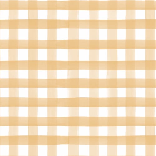 Yellow Watercolor Gingham Wallpaper