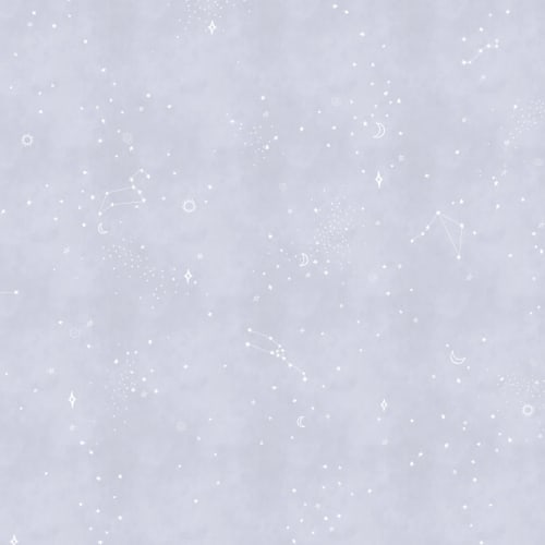 Lilac & White Zodiac Constellation Wallpaper Mural