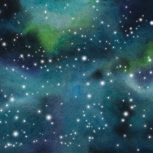 Carta da parati galassia in blu scuro