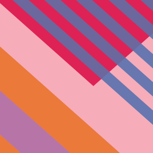 Pink & Orange Bold Geometric Stripes Wallpaper Mural
