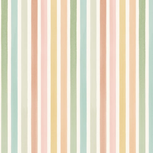 Multicolor Pastel Striped Kids' Pattern Wallpaper Mural