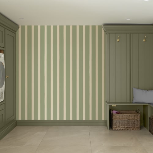 Green Striped Classic Pattern Wall Mural