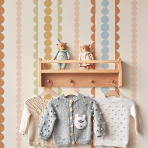 Mural de rayas verticales Multi Scallop
