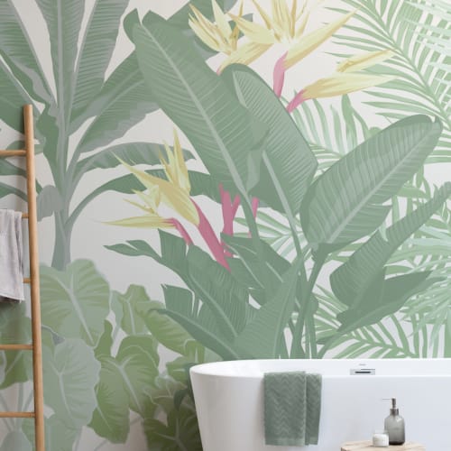 Green Jungle Leaf Wallpaper Mural