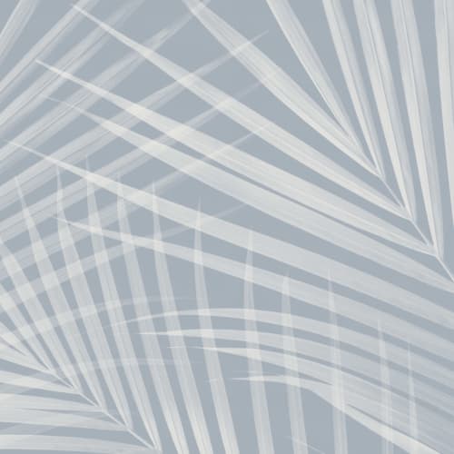 vaaleansininen Palm Leaves seinämaalauksen