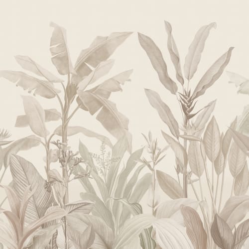 Neutral Vintage Tropical Mural