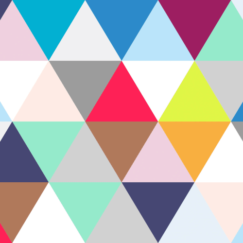 Mural de Papel de Parede Geométrico de Triângulos Multi-Coloridos
