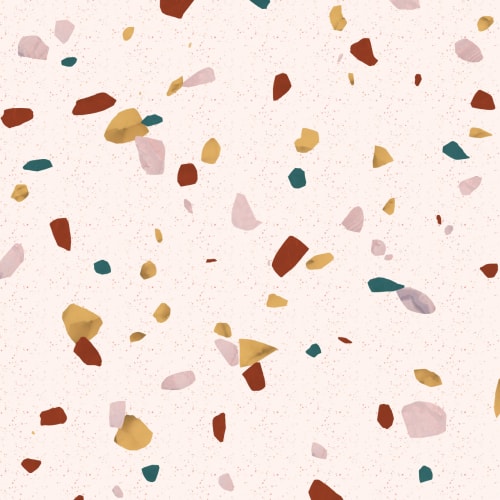Neutru marmură piatră Terrazzo Print Wallpaper Mural