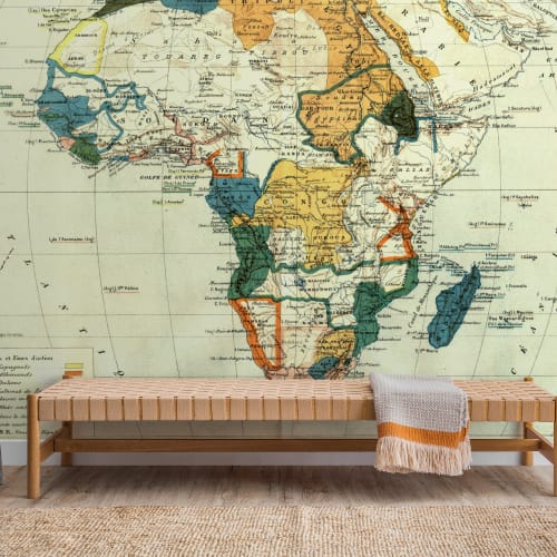 Papier Peint Panoramique Carte Vintage de l’Afrique