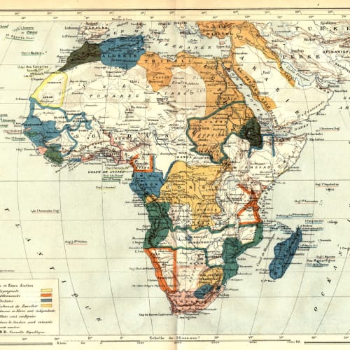 Papier Peint Panoramique Carte Vintage de l’Afrique