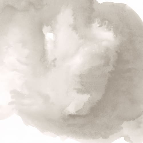 Beige Bewolkt Abstract Aquarel Muurschildering