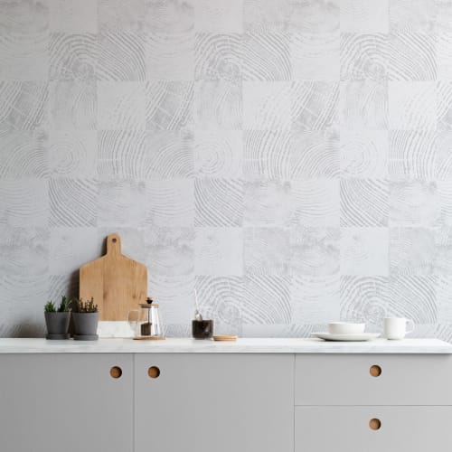 Papel de parede com padrão de grão de madeira cinzento
