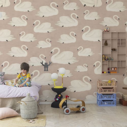 Pink Flamingo Motifs for kids room