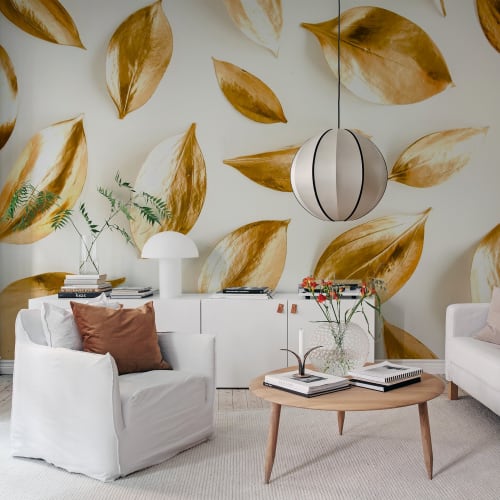 gold leaf wallpaper for walls