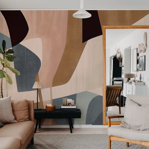 abstract wallpaper for living room