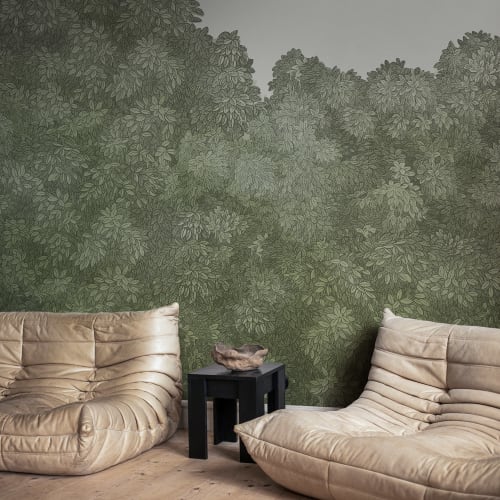 Belle Buisson, Green Vintage - Wallpaper | Rebel Walls