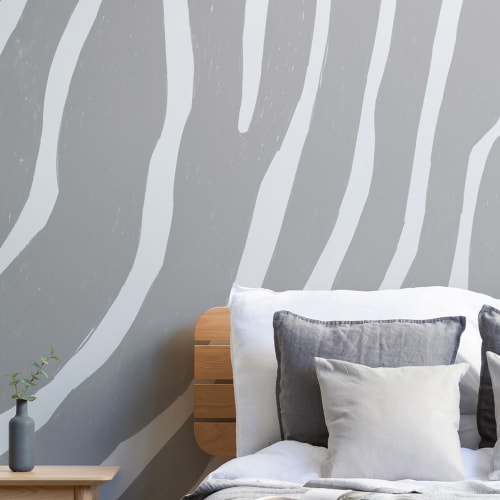 grey tiger print wallpaper