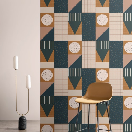 Pastel Abstract Geometric Pattern Wallpaper - Hovia Pastel Abstract Geometric Pattern Wallpaper - Hovia