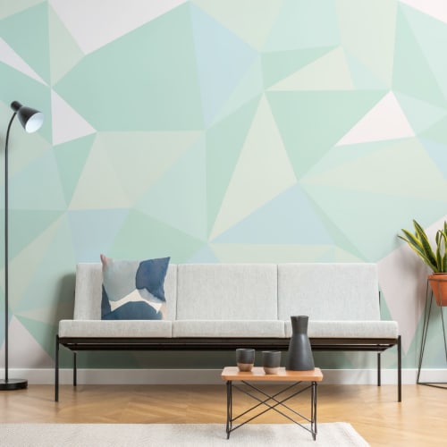 mint green pattern wallpaper