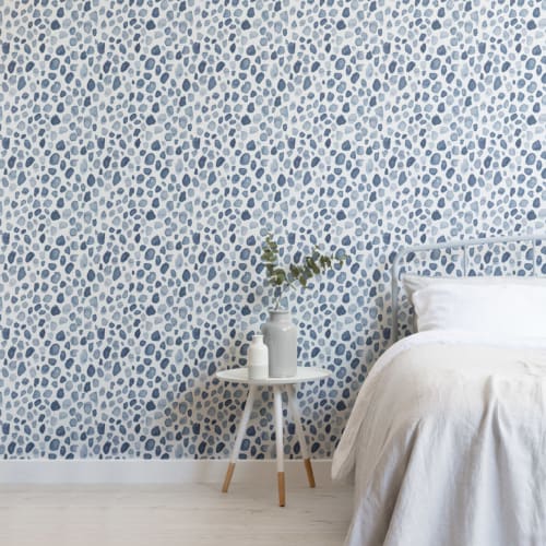 paint splatter wallpaper bedroom