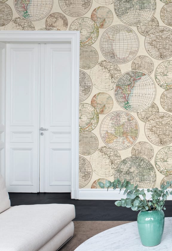 Globes Gathering - Wallpaper | Rebel Walls Globes Gathering - Wallpaper | Rebel Walls