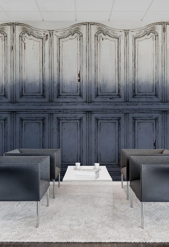 Parisian Panels, Dip Dye Blue Wallpaper Rebel Walls