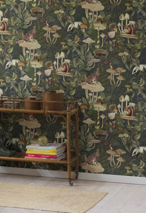 Wildlife Creek Forest Green - Wallpaper | Rebel Walls Wildlife Creek Forest Green - Wallpaper | Rebel Walls