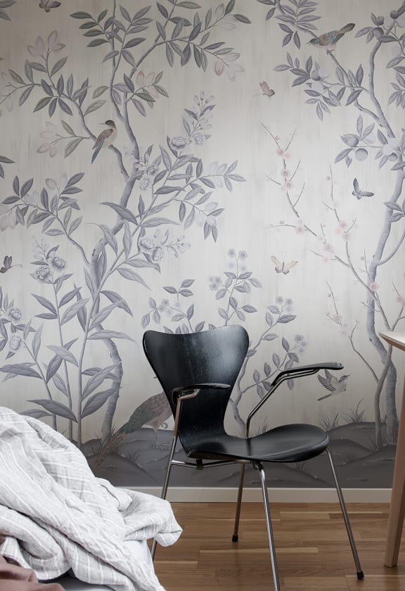 Chinoiserie Chic, Pearl Gray - Wallpaper | Rebel Walls Chinoiserie Chic, Pearl Gray - Wallpaper | Rebel Walls