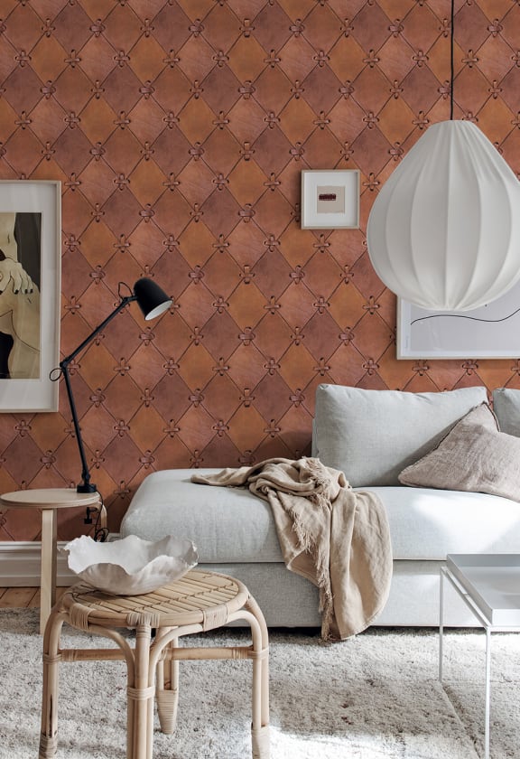 Leather Rhombs - Wallpaper | Rebel Walls Leather Rhombs - Wallpaper | Rebel Walls