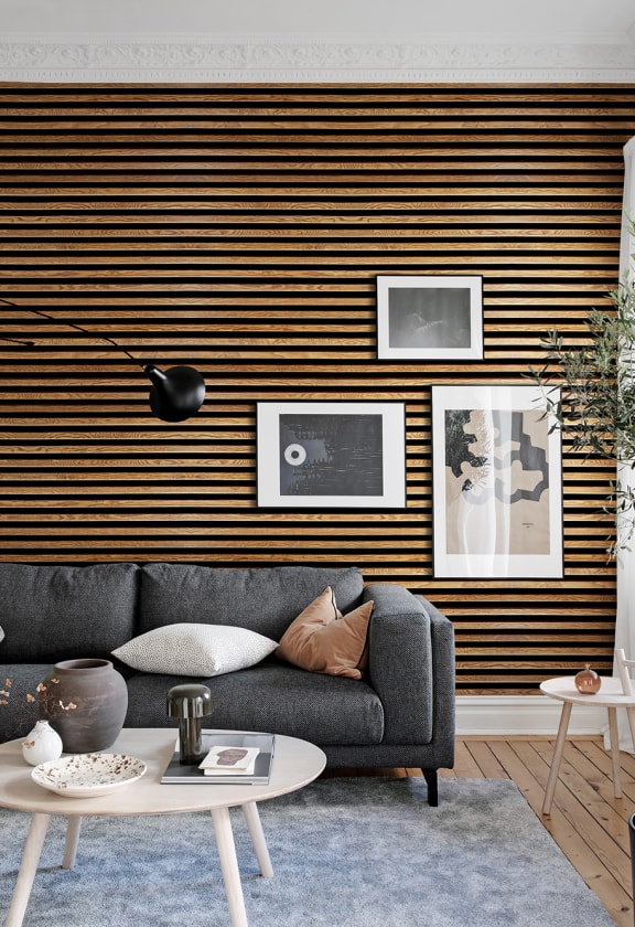 Rib Wood Horizontal Wallpaper Rebel Walls