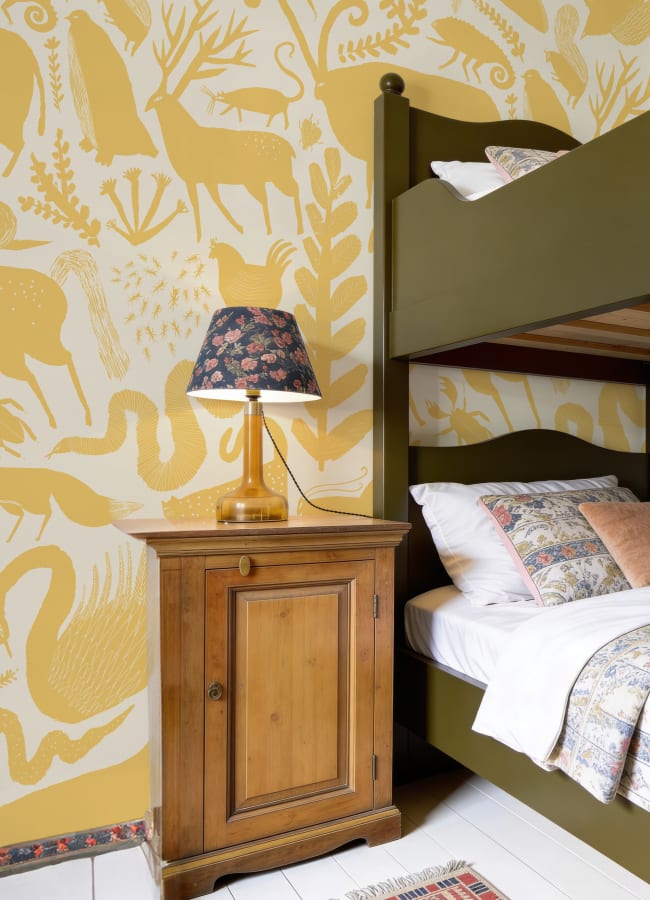 Playful and yellow wallpaper