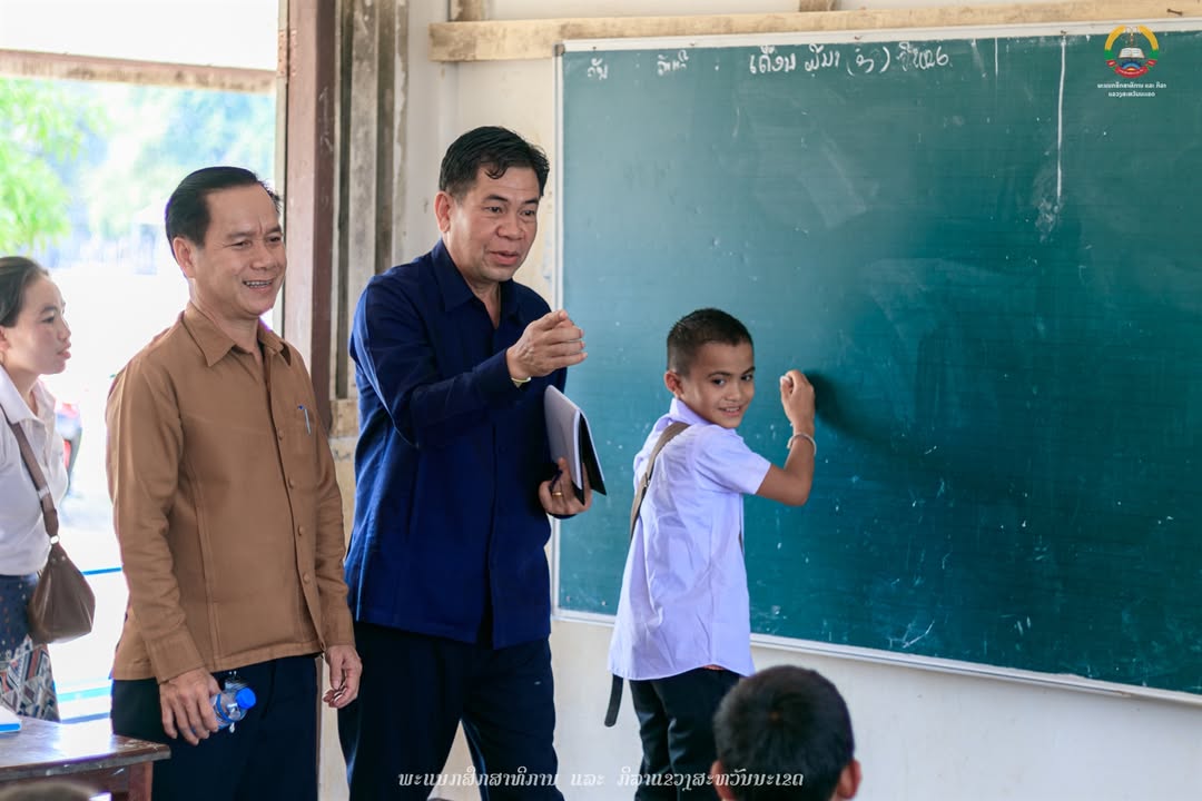 ລົງຢ້ຽມຢາມການຮຽນ-ການສອນ ຢູ່ບ້ານໜອງເບັນ