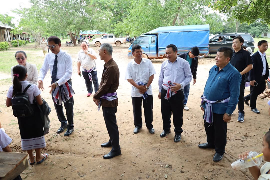ພິທີວາງສີລາລືກ ໂຄງການກໍ່ສ້າງໂຮງຮຽນປະຖົມ ບ້ານສີສະຫວ່າງໃຕ້