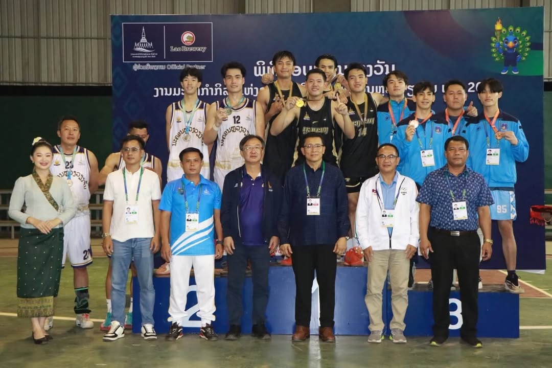ບານບ້ວງ 3x3 ຊາຍ ສະຫວັນນະເຂດ ຍາດໄດ້ຫຼຽນທອງ ໃນງານກິລາແຫ່ງຊາດ