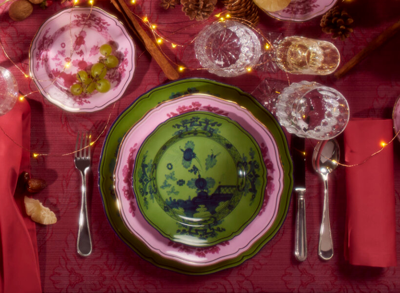 Richard Ginori アマデウス　グリーンストライププレート　2枚セット Richard Ginori アマデウス グリーンストライププレート 2枚セット