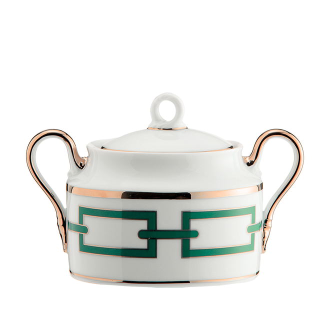 Sugar bowl Catene Smeraldo GINORI 1735
