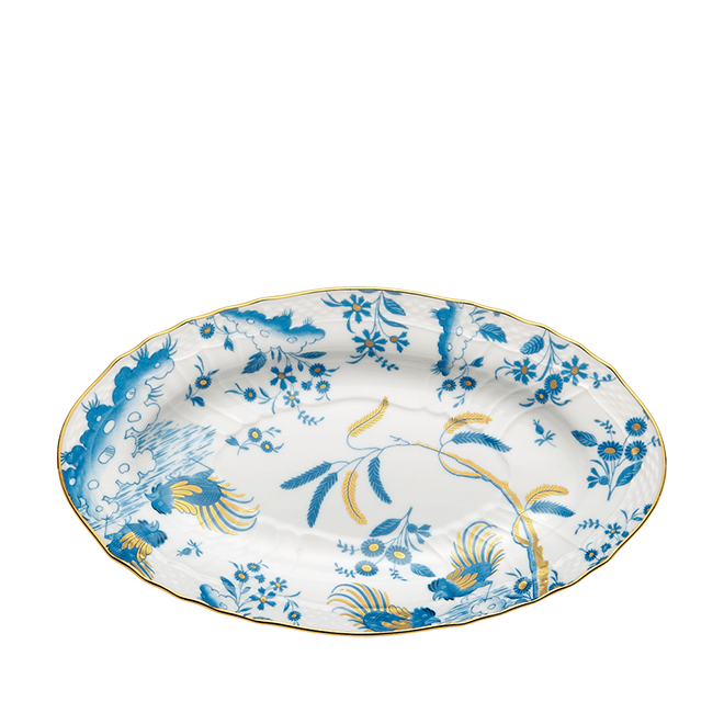 Turquoise Pickle Dish | Oro di Doccia | Ginori1735