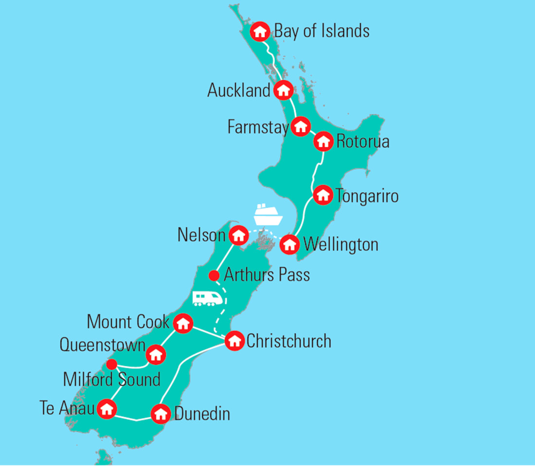 Rundrejse i New Zealand