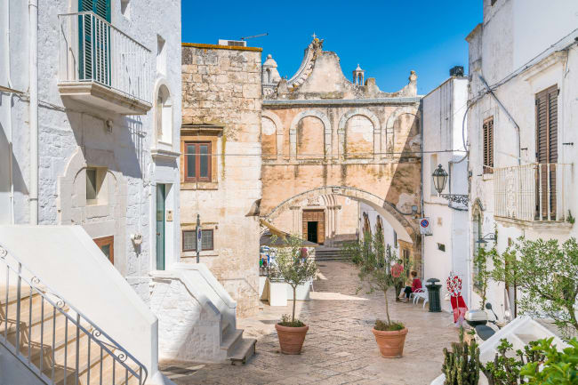 Den hvide by Ostuni og det gr�nne guld