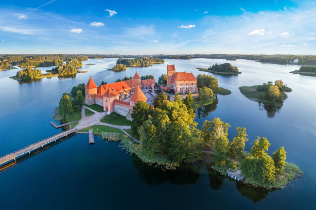 Trakai-borgen og Vilnius