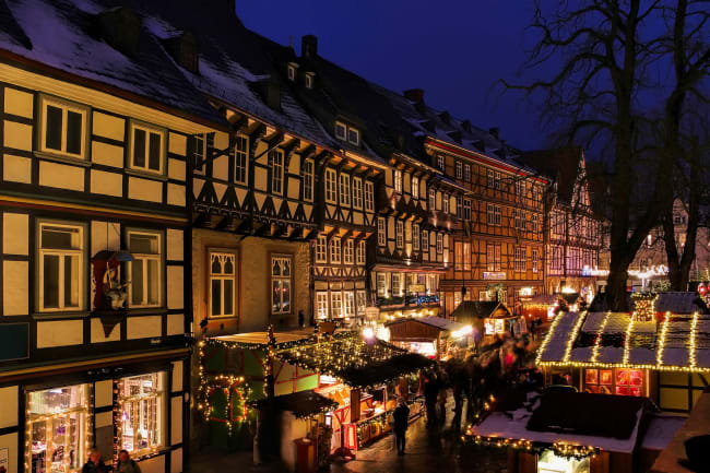 Julemarked i Kejserbyen Goslar og panoramatur
