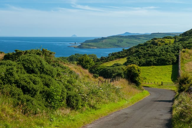 Isle of Arran og Brodick Castles sk�nne haver