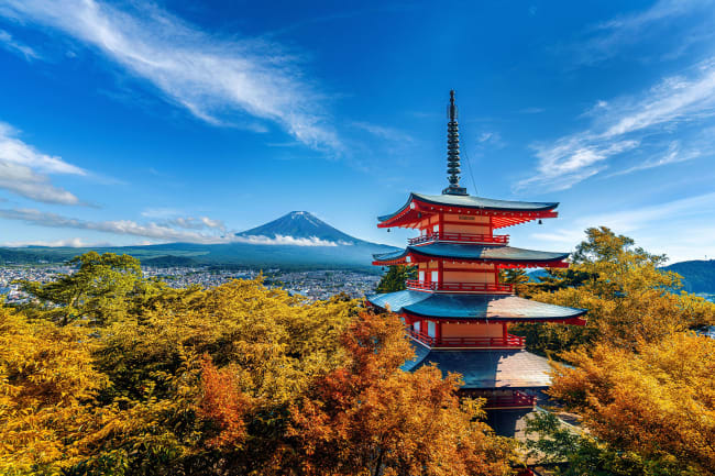 Himmelske udsigter mod Mt. Fuji