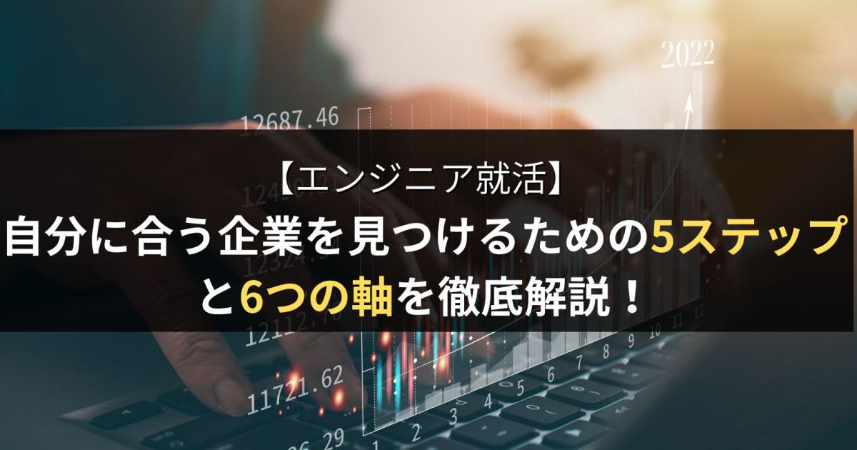 【エンジニア就活生必見！】自分に合う企業を見つけるための5ステップ