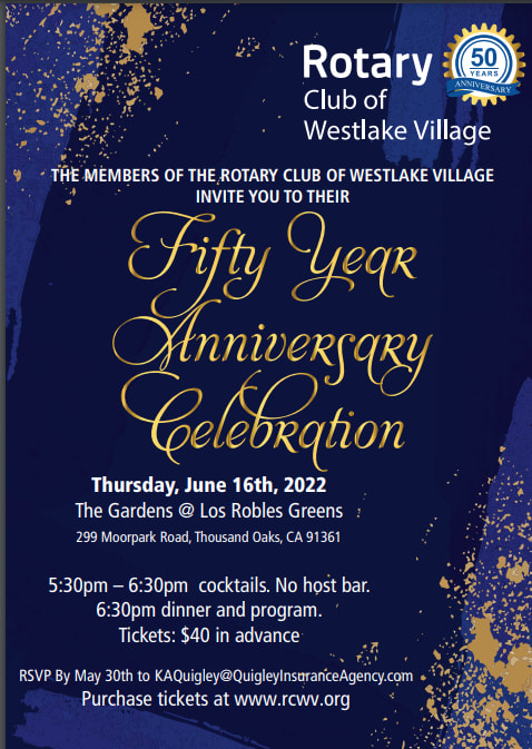 Givsum Westlake Village Rotary Club 50th Anniversary Rcwlv