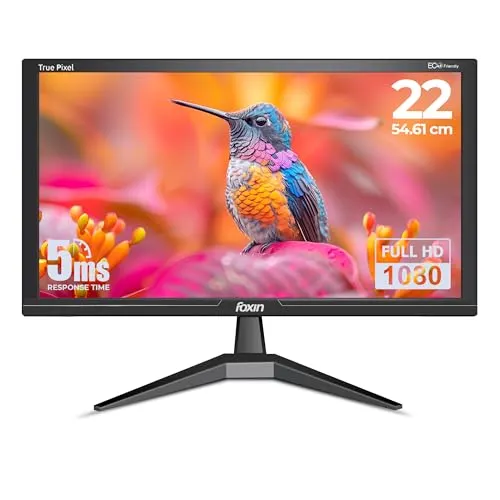 FOXIN 22'' CRYSTAL FLAT FHD LED MONITOR FM2100-BLACK