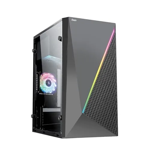 FOXIN GAMING CABINET AURA WITH RGB LIGHT And FAN W/O SMPS