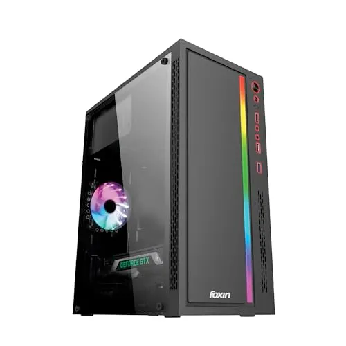 FOXIN GAMING CABINET PULSE WITH RGB LIGHT AND FAN W/O SMPS