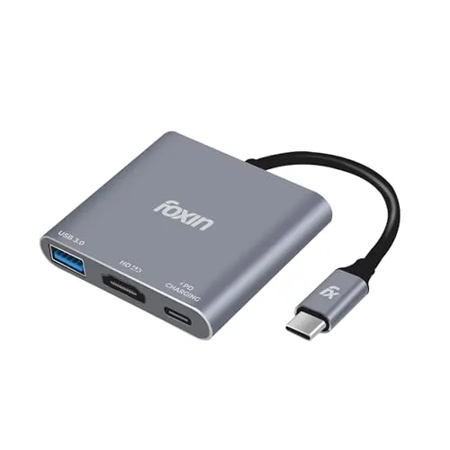 FOXIN 3-IN-1 MULTI PORT ADAPTER C-HUB 3 (USB 3.0, HDMI, PD TYPE-C)